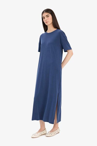 DeFacto Crew Neck Modal Short Sleeve Midi Summer Dress F6500Ax25Sm