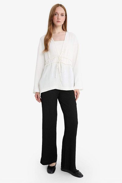DeFacto Παντελόνι Relax Fit Wrinkled E3436AX25SM