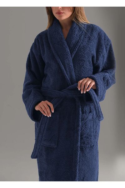 embays collection Халат за баня от хавлиена материя, халат с яка от шал, 100% памук, унисекс халат за жени/мъже