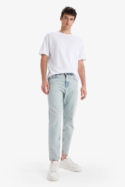 DeFacto 100% βαμβακερό 90s Slim Fit Skinny Fit Ψηλόμεσο Skinny Leg Jean Washed Παντελόνι F3903ax25sm