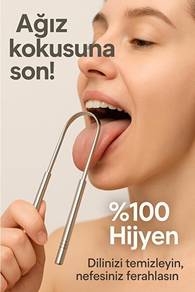 Kitchen Beauty Dil Temizleyici Gümüş Ağız Bakım Fırçası Dil Plak Temizleme Di...