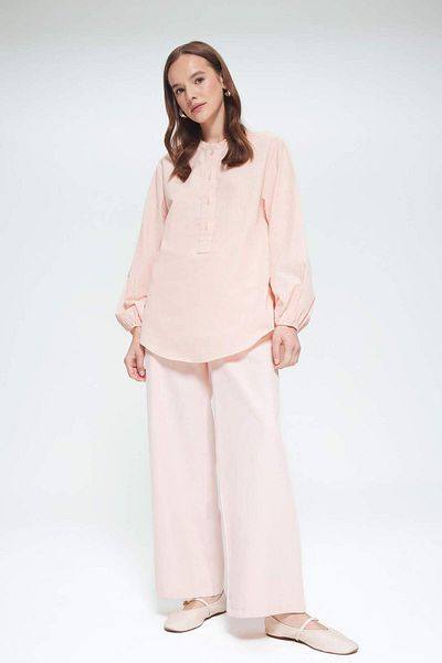 DeFacto Wide Leg Linen Blended Wide Leg Trousers F1345Ax25Sm