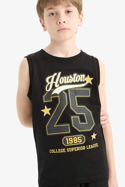 DeFacto Boy's Crew Neck Printed Undershirt F0690A825Hs