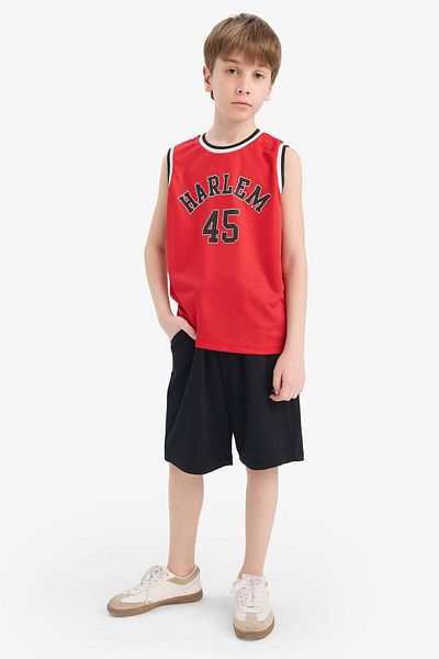 DeFacto Boy's Crew Neck Printed Undershirt F0691A825Hs