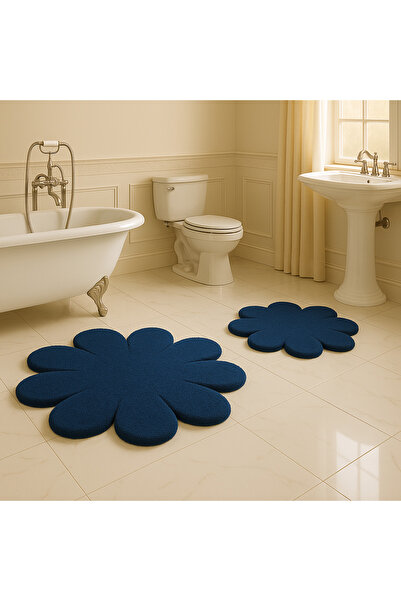 SOFT DECOR مجموعة مرايل حمام على شكل ديزي بقاعدة مزخرفة حديثة غير قابلة للانز...