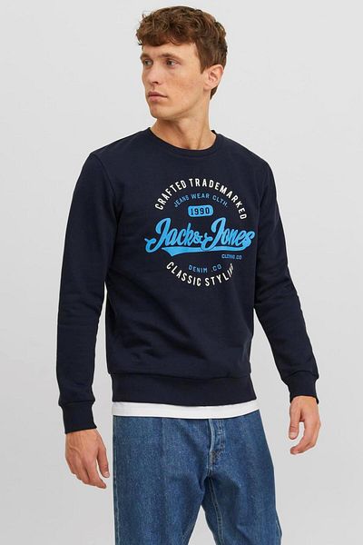 Jack & Jones Jack&Jones Mikk Men's Navy Blue Round Neck Sweatshirt
