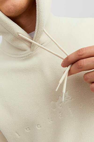 Jack & Jones 12242470-fw Jorsılverlake Fleece Hood Erkek Sweat Shirt