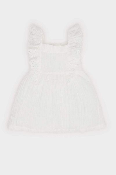 DeFacto Baby Girl Sleeveless Poplin Summer Dress E8395A525Sm