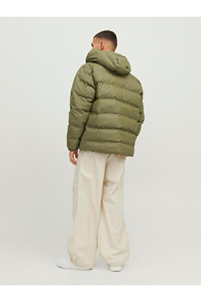 Jack & Jones Men's Waterproof and Windproof Hooded Puffer Coat - Elements