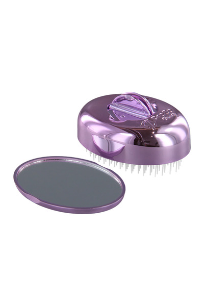 PROCO Beauty Premium SHINY Kendini Temizleyen Aynalı Saç Fırçası - Compact Detangling To Go