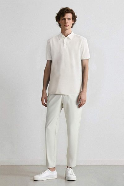 DeFacto DeFactoFit Slim Fit Slim Fit Standard Leg Ευέλικτο Πολυλειτουργικό Υφαντό Αθλητικό Παντελόνι E3333AX25S