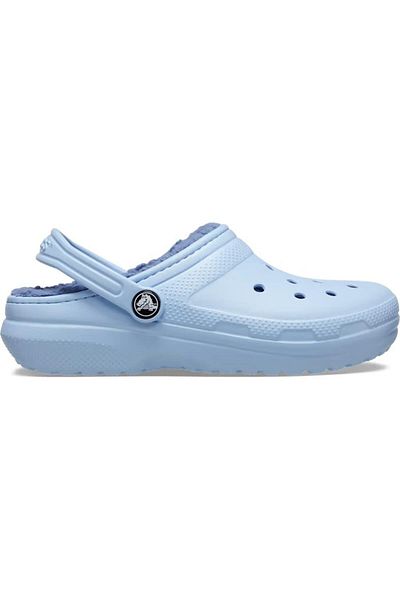 Crocs Classic Lined Clog Kids Slippers207010-4ns Blue Calcite