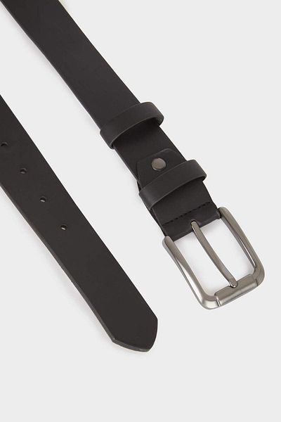 DeFacto Men's Rectangular Buckle Faux Leather Casual Belt F3125Axns
