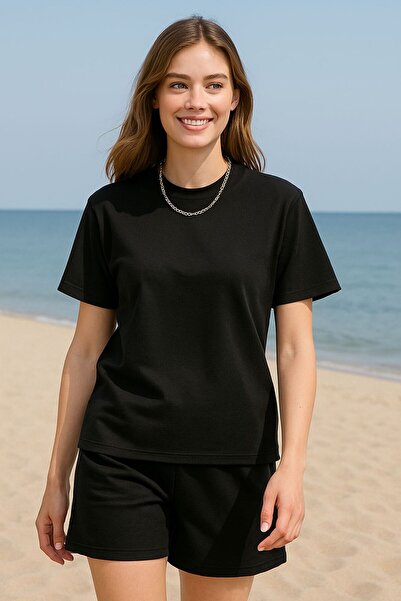 MELOOX Unisex Oversize Two Thread Cotton Summer Shorts Set.Single