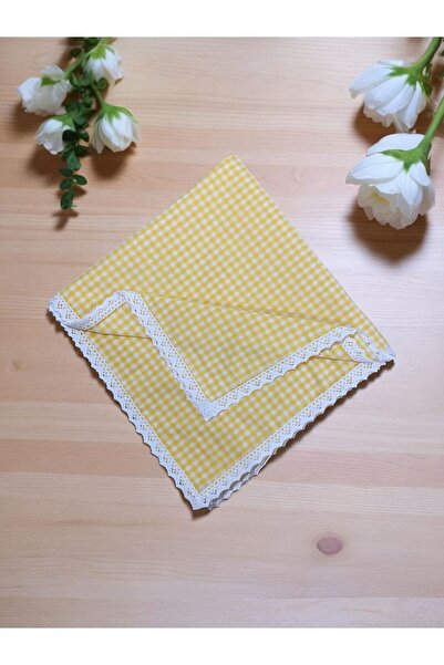 kissen Kare Desenli Fistolu Masa Örtüsü Piknik Örtüsü Sofra Bezi