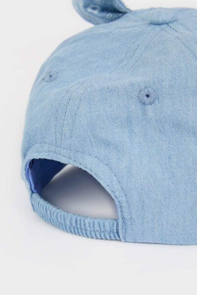 DeFacto Pălărie cu șapcă cu aspect de jean brodat pentru bebeluș D8381A525SM