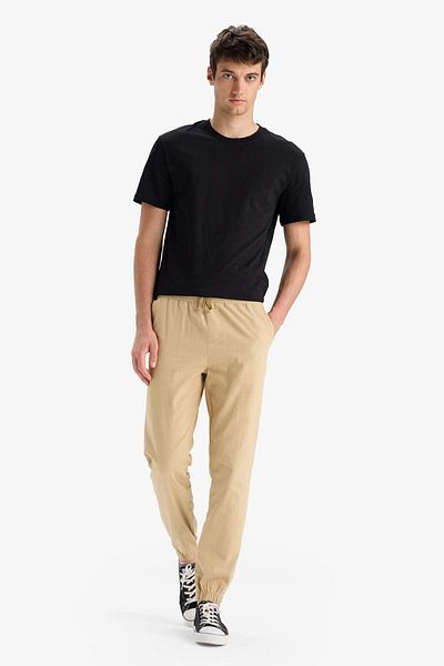 DeFacto 100% Cotton Cargo Jogger Pants Three Pockets E0834Ax25Sm