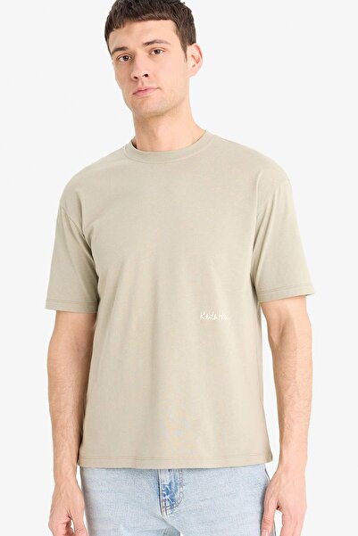 DeFacto Μπλουζάκι με κοντό μανίκι με στάμπα στην πλάτη, 100% βαμβάκι Keith Haring E3256AX25SM