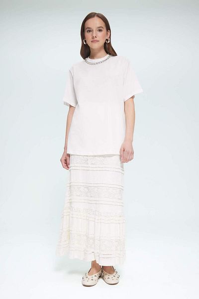 DeFacto Regular Fit Crew Neck Short Sleeve Tunic F1801Ax25Sm