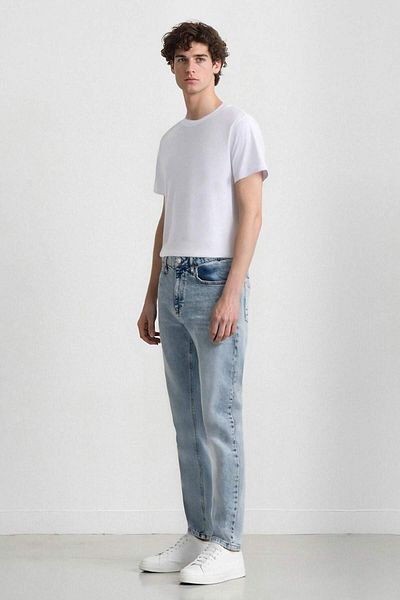 DeFacto Slim Tapered Fit Narrow Fit Normal Waist Shrinking Leg Jean Pants F2324Ax25Sp