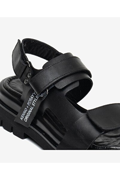 Greyder Kadın Siyah Hakiki Deri Sandalet 3Y2TS57957