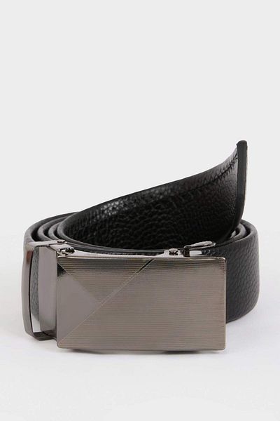 DeFacto Men's Rectangular Buckle Jean Belt E7705Axns