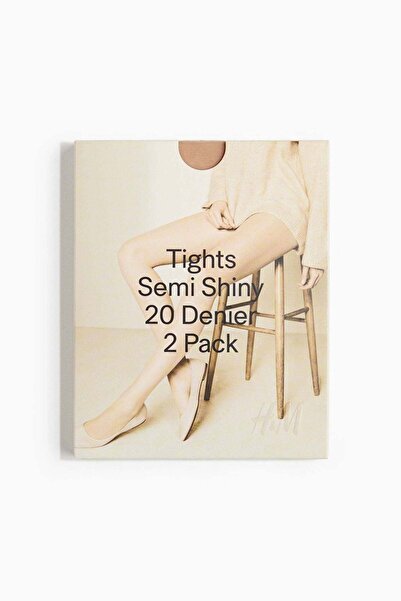 H&M عبوة من 2 جوارب طويلة، 20 دينير