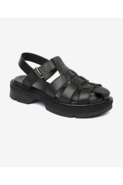 Greyder Kadın Siyah Hakiki Deri Sandalet 4Y2TS59012