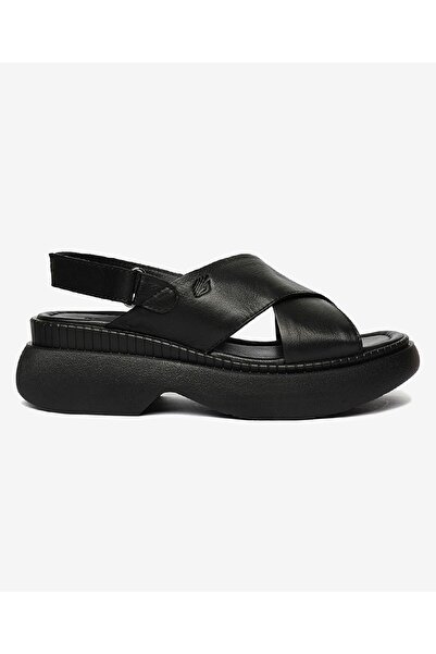 Greyder Kadın Siyah Hakiki Deri Sandalet 4Y2FS59027