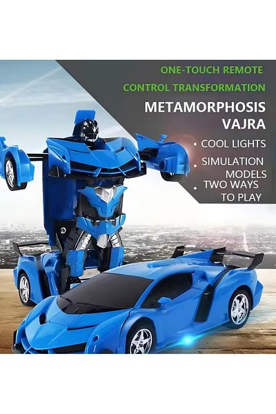 Generic Boy Transformer Car Toy, Remote Controlled Transfiguration Car Electric Rc Racing Toy