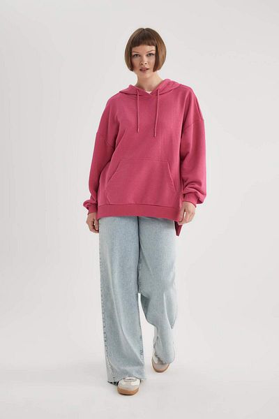 DeFacto Oversize Wide Fit Polo Neck Sweatshirt B7834Axns