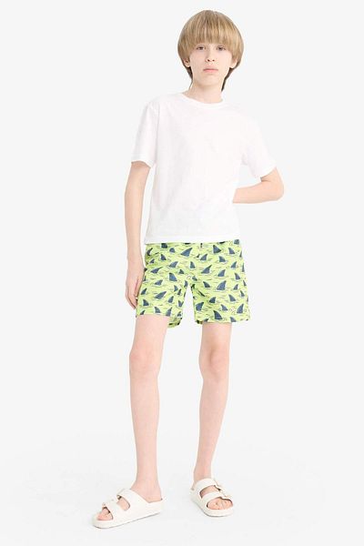 DeFacto Pantaloni scurți de baie cu model pentru băiat E5135A825HS