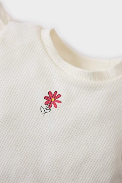 DeFacto Baby Girl 2-Piece Set Short Sleeve T-Shirt Elastic Waist Floral Shorts E8387A525Sm