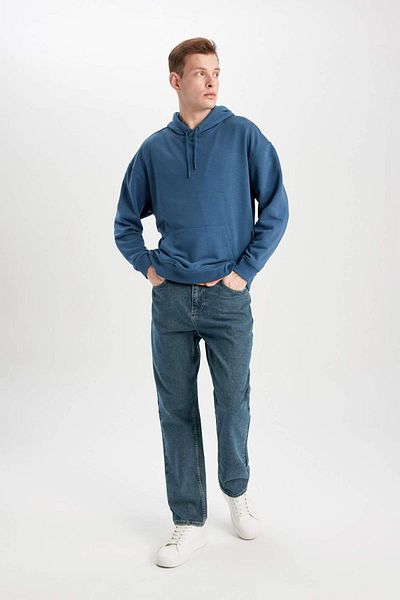 DeFacto Φούτερ με κουκούλα Oversize Wide Fit B7849axns