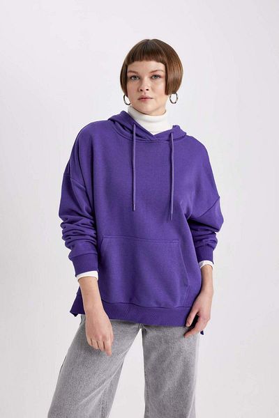 DeFacto Oversize Wide Fit Polo Neck Sweatshirt B7834Axns