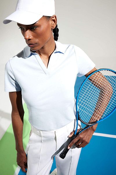 DeFacto DeFactoFit Slim Fit Slim Fit Polo γιακά με στάμπα αθλητικό κοντομάνικο μπλουζάκι D9299AX25SP