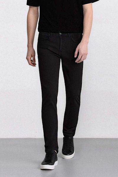 DeFacto Sergio Regular Fit Normal Fit Normal Waist Pipe Leg Black Jean Trousers F2370Ax25Sp