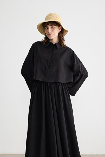 BE BLUE ΜΑΥΡΟ ΠΟΥΚΑΜΙΣΟ ΒΑΜΒΑΚΙ ΛΙΝΟ ΜΕ ΛΕΠΤΟΜΕΡΗ ΡΑΦΗ