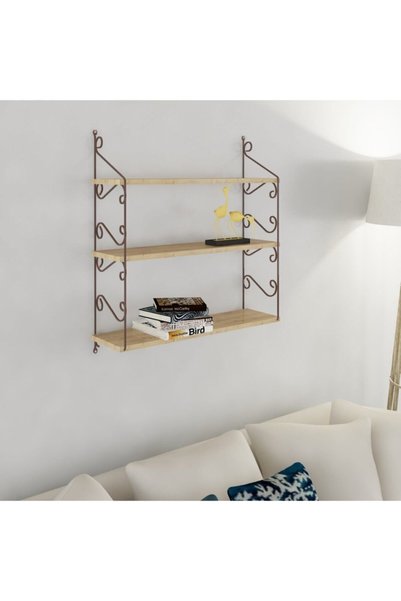 DECORMET Seramoni Raf Seti 3 Raflı 200*720 Safir Meşe - Mal