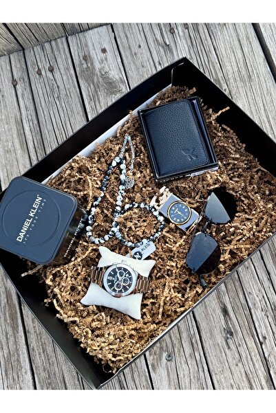 Daniel Klein Öğretmenler Günü Full Set Saat Doğal Taş Tespih Bileklik Çakmak ...