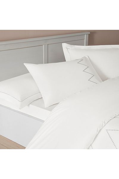 Taç Taç Rosetta Bedspread Double Duvet Cover Set White