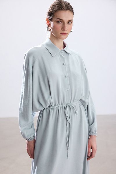 BE BLUE Pastel Blue Waist Tight Dress