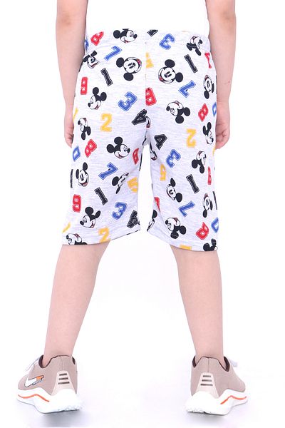 Cansın Mini Boy Gray Mouse Print 2-8 Years Old Capri 5029