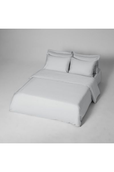 Linens غطاء لحاف من القطن الساتان مقاس سوبركينج من ميكس آند ماتش، إكرو