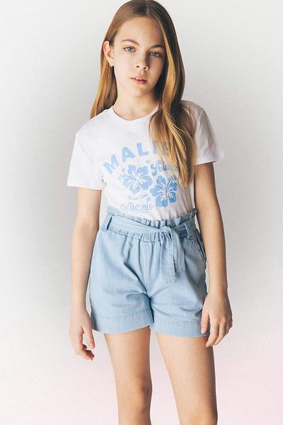 DeFacto Girl's Relax Fit Crew Neck Printed Short Sleeve T-Shirt E5890A825Sm