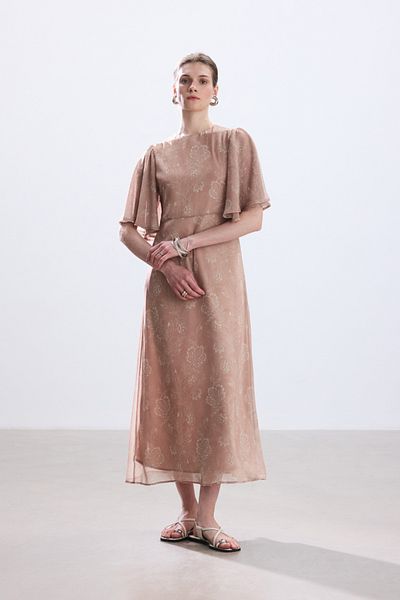 BE BLUE Printed Romantic Chiffon Dress