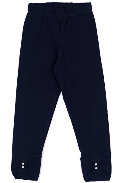 Cansın Mini بنطلون ليجنز أسود مزين بالأحجار للفتيات من عمر 0-7 سنوات 1875-8