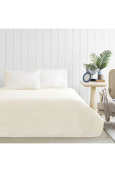 Taç Σετ Jacquard Evelyn Double Pique Ecru