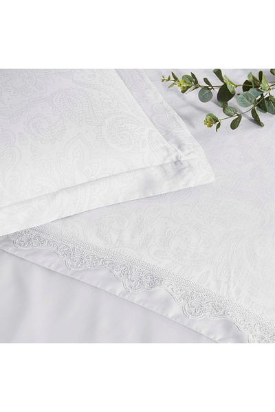 Taç Комплект плик за завивка White Blanca Jacquard - единичен