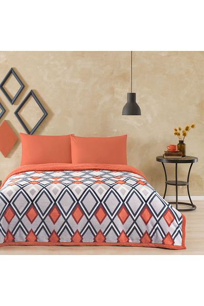 Taç Harlow Single Blanket Sheet Set Orange